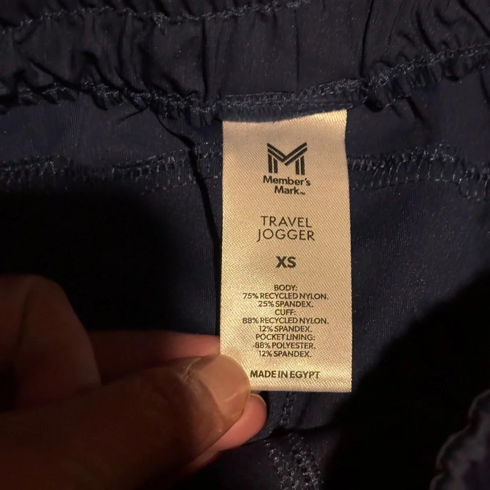 Navy Blue Travel Jogger Pants - Picture 4 of 5